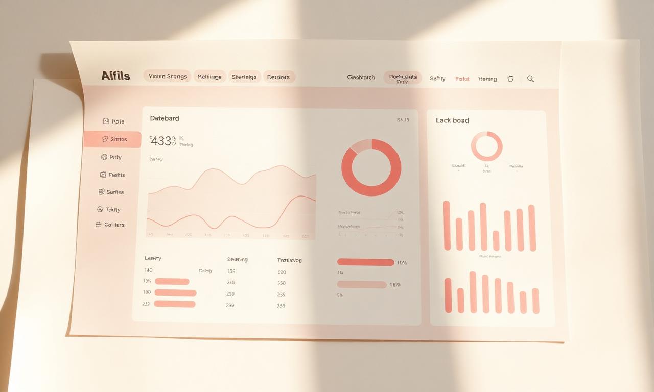 Editorial illustration of a calm dashboard interface in cream and ink showing customer signals being routed